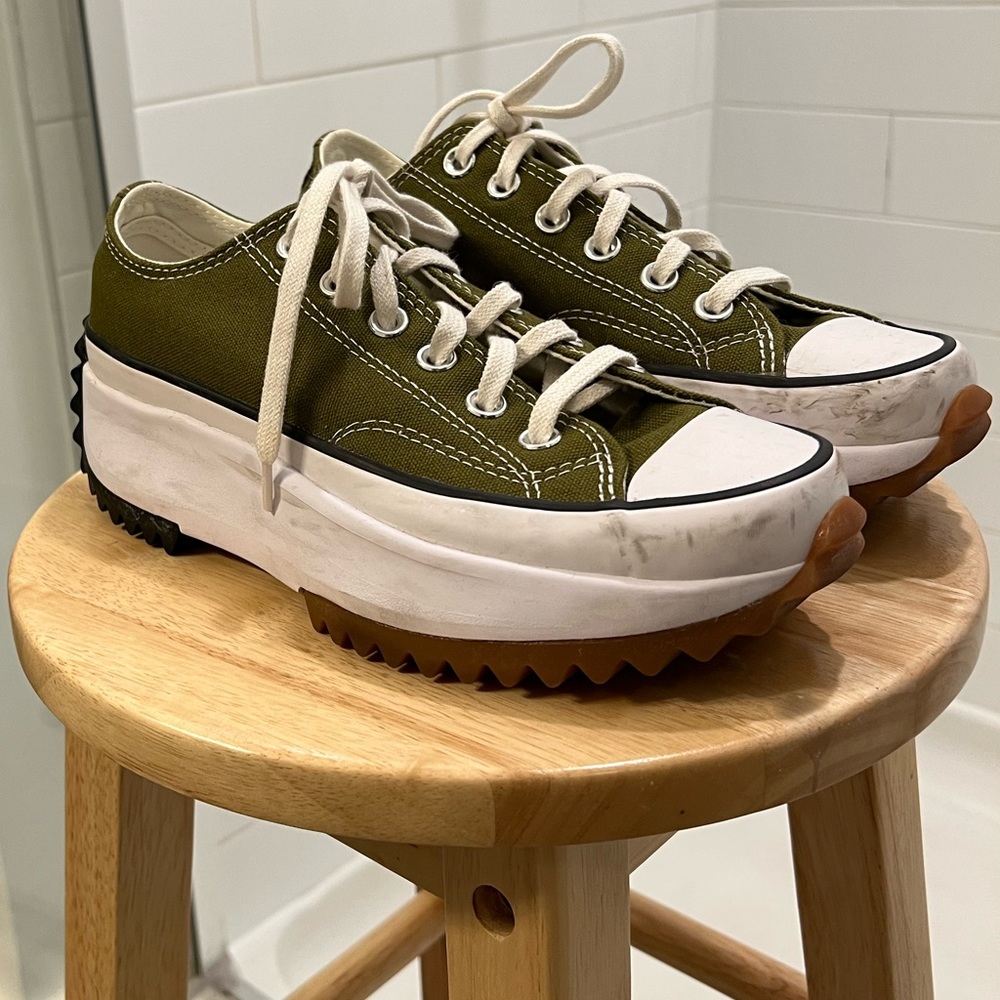 Converse Run Star Hike Low Dark Moss Unisex Platform Sneakers